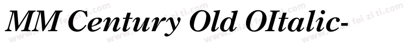 MM Century Old OItalic字体转换